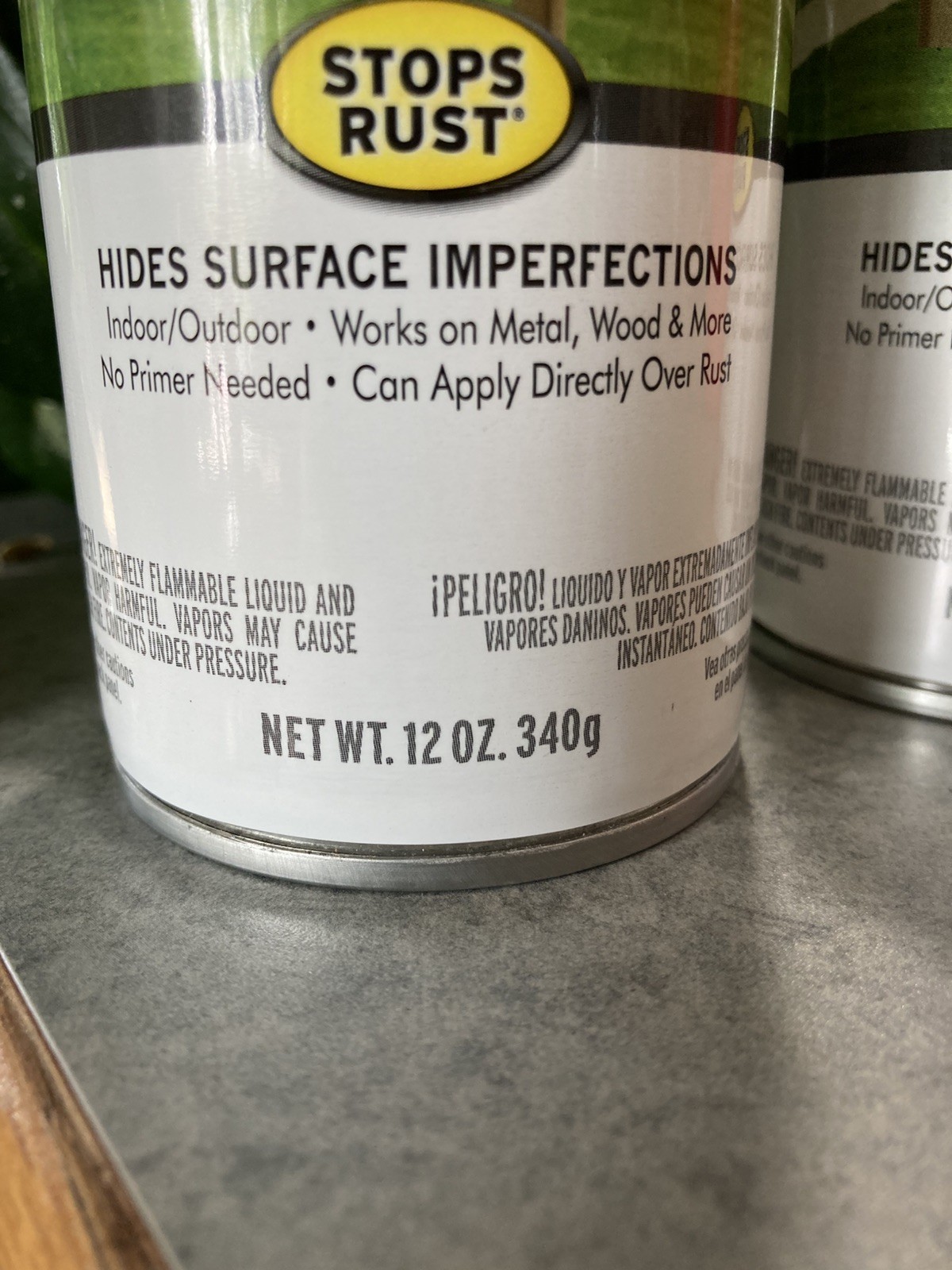 Rustoleum Hammered Silver Spray Paint 7213830 Stops Rust 12 oz, Set of 2