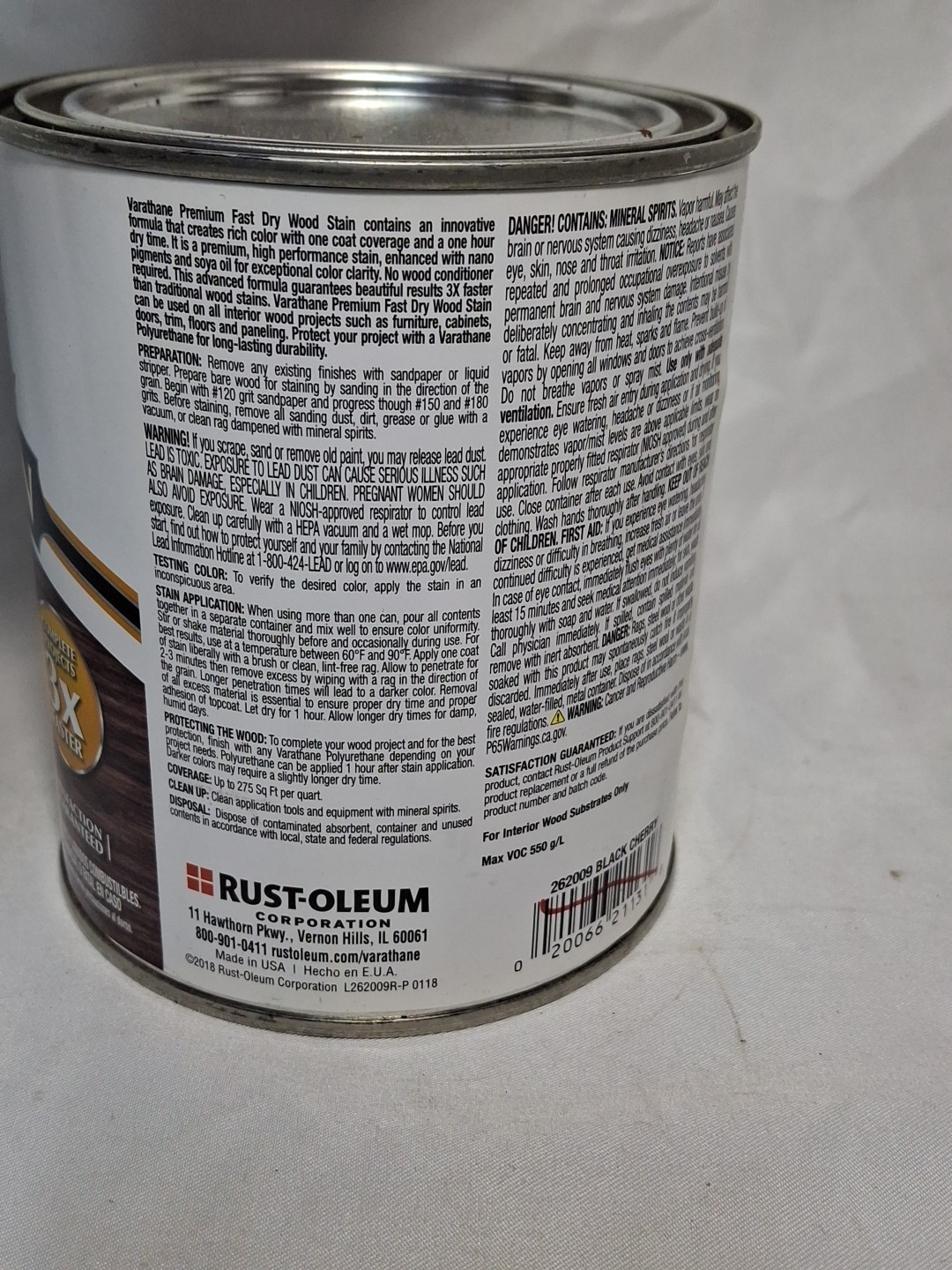 Varathane Quart BLACK CHERRY Fast Dry Wood Stain for Interior Furniture