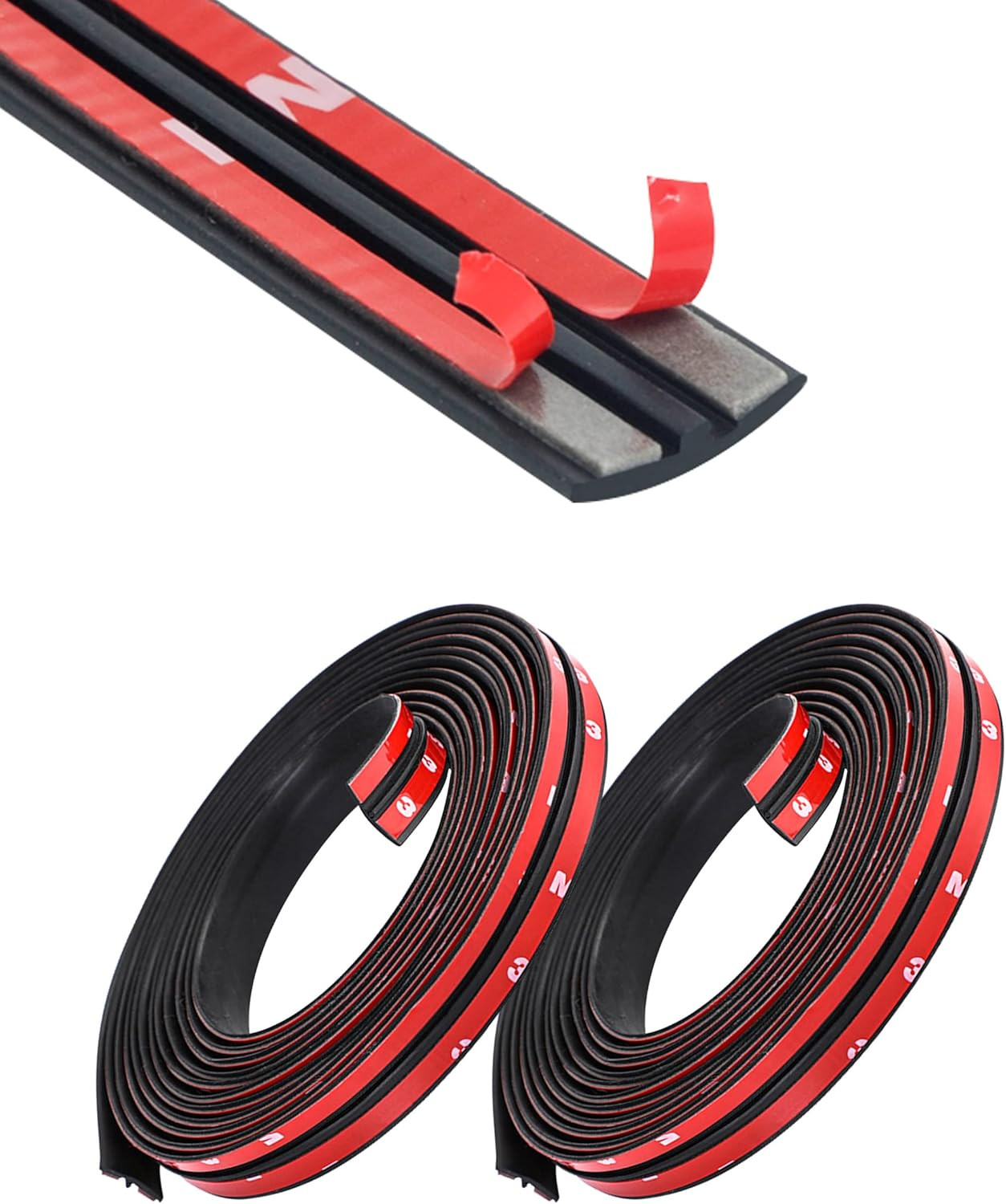 YAKEFLY 2-Piece Windshield Rubber Seal, 22 Ft Weather Stripping T-Shape Sealing