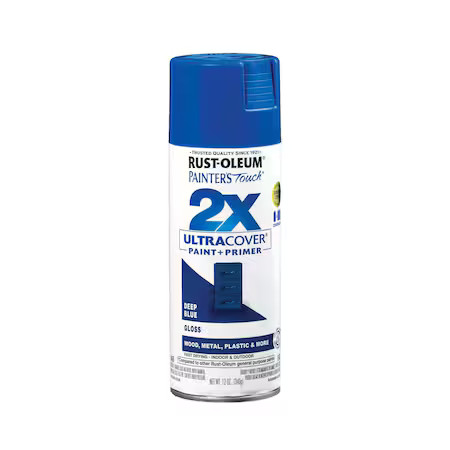 Rust-Oleum 334032 General Purpose Spray Paint, Deep Blue, Gloss, Solvent, 12 Oz