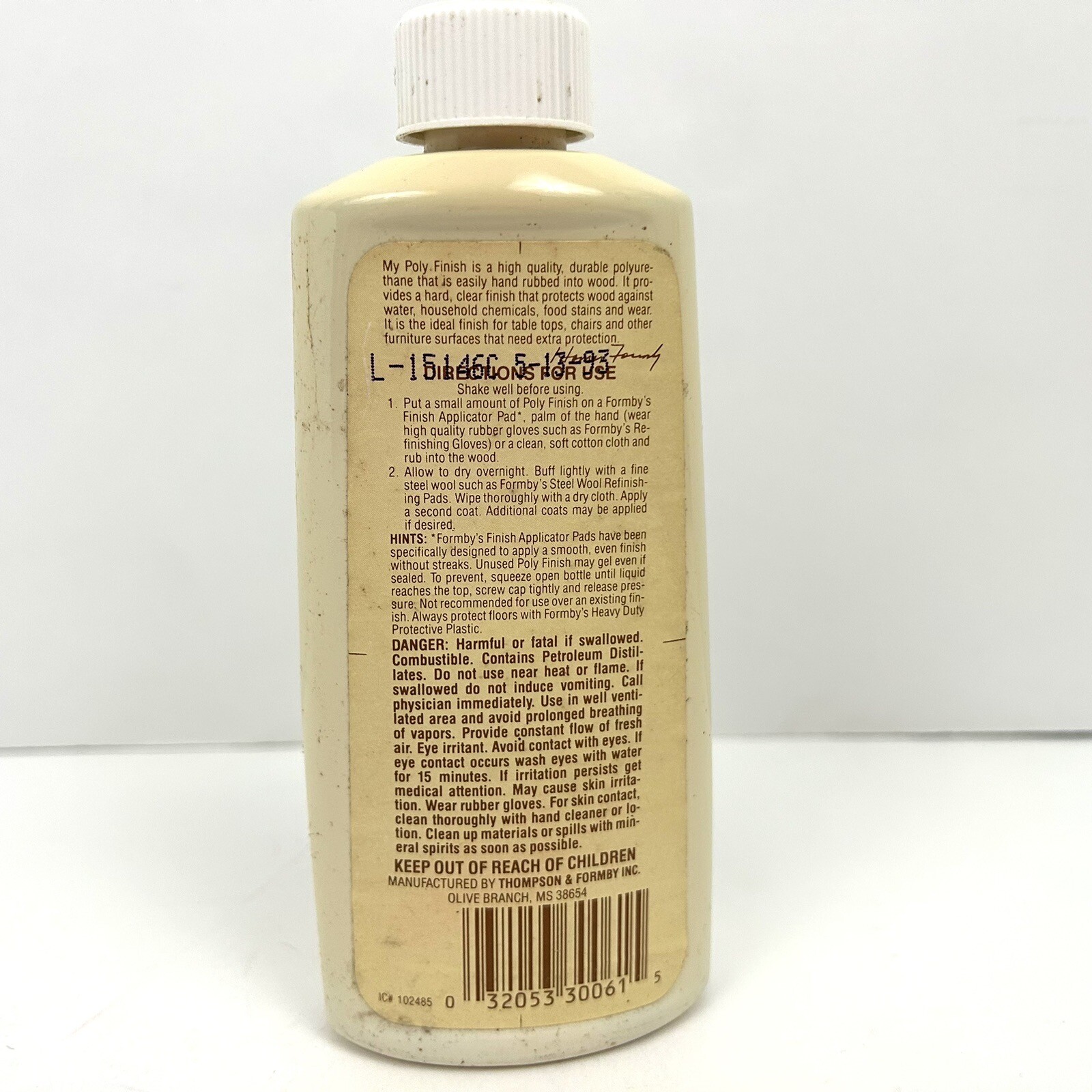 New Nos Formbys Poly Finish Low Gloss Hand Rub Furniture 16 oz Discontinued Htf
