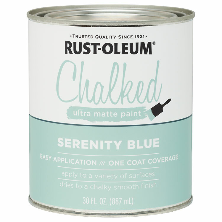 Rust-Oleum 285139 Chalked protective topcoat Ultra Matte SERENITY BLUE 30oz