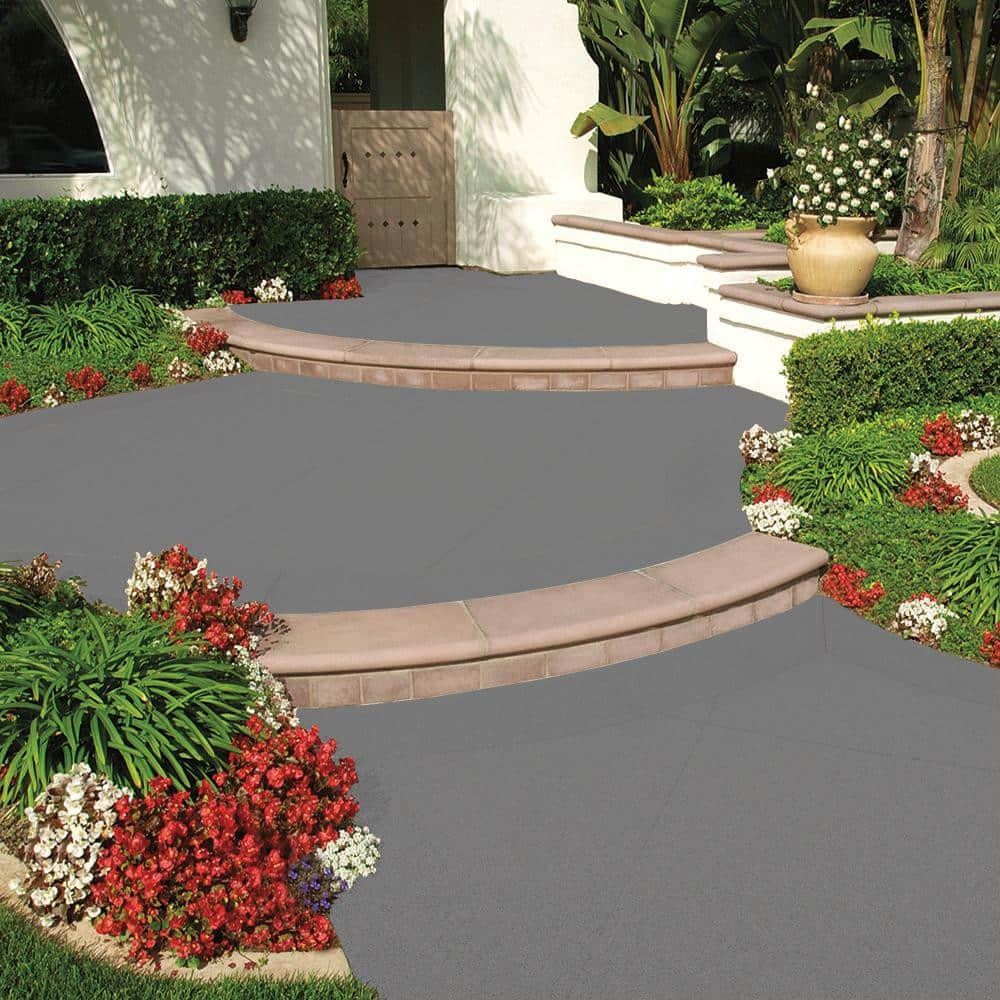 1 Gal. Gray Granite Grip Decorative Flat Interior/Exterior Concrete Floor