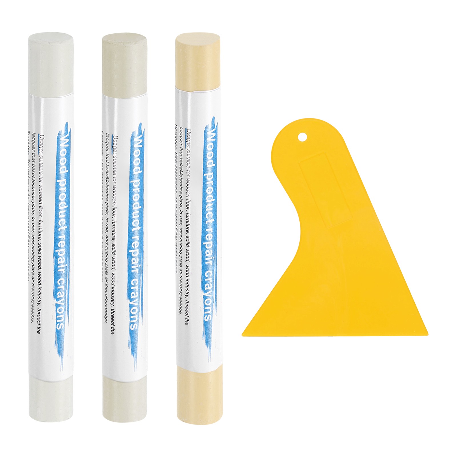 3Pcs Wood Filler Sticks, Wood Repair Wax Kit, 3 Colors Light Brown Series