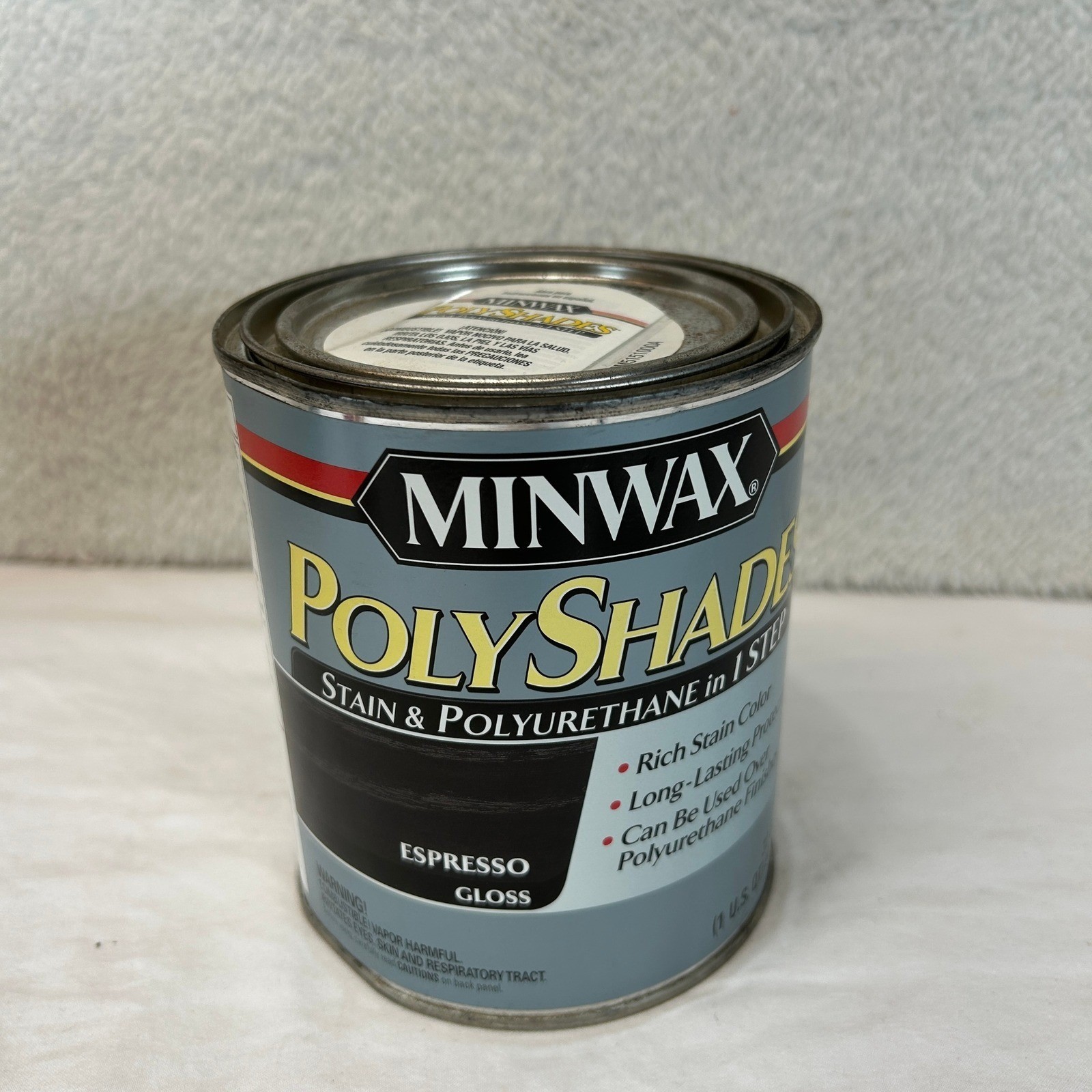 Minwax PolyShades Espresso Gloss Stain & Polyurethane 1 Step 32oz 2 Cans 1 Quart