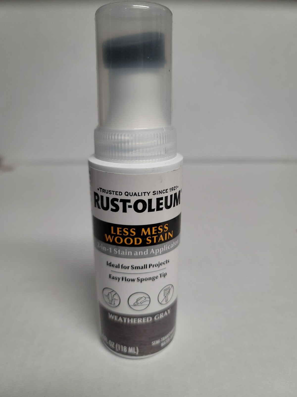 Rust-Oleum 2-in-1 Stain and Applicator Weathered Gray 4 Fl. Oz Sponge Tip