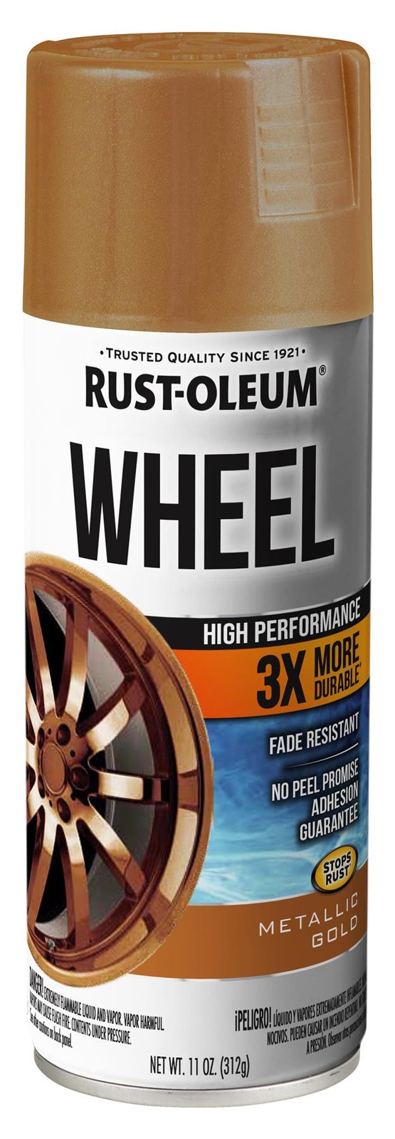 Rust-Oleum Automotive High Performance Wheel 3X, Metallic Gold, 11 Oz – 368077