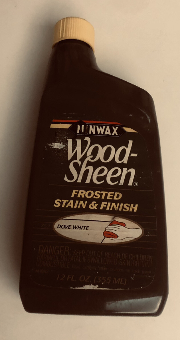 (1) Minwax Wood Sheen Rubbing Oil Stain & Finish Dove White 12 oz Yellow Cap SEE
