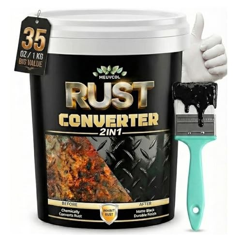 2 in 1 Rust Converter & Metal Primer, 35 oz Black Rust 35 Fl Oz (Pack of 1)