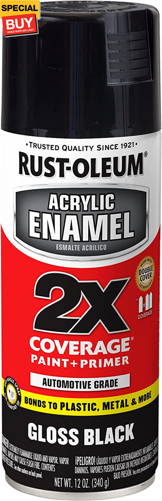271903 Automotive Spray Paint, 12 Ounce (Pack of 1), Gloss Black, 12 Fl Oz