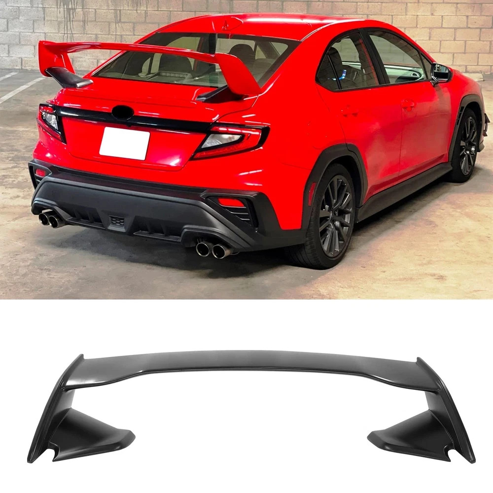 Rear Trunk Spoiler Wing Compatible with 2022-2025 Subaru WRX, Unpainted Black
