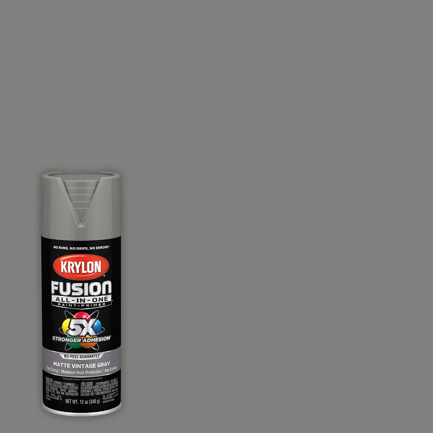 Krylon Fusion All In One 12 oz Matte Deep Gray Spray Paint Indoor Outdoor Use