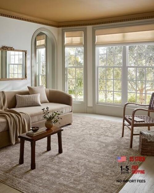 Loloi Magnolia Home by Joanna Gaines Pace Collection PAC-03 Taupe/Wheat 7′-10″