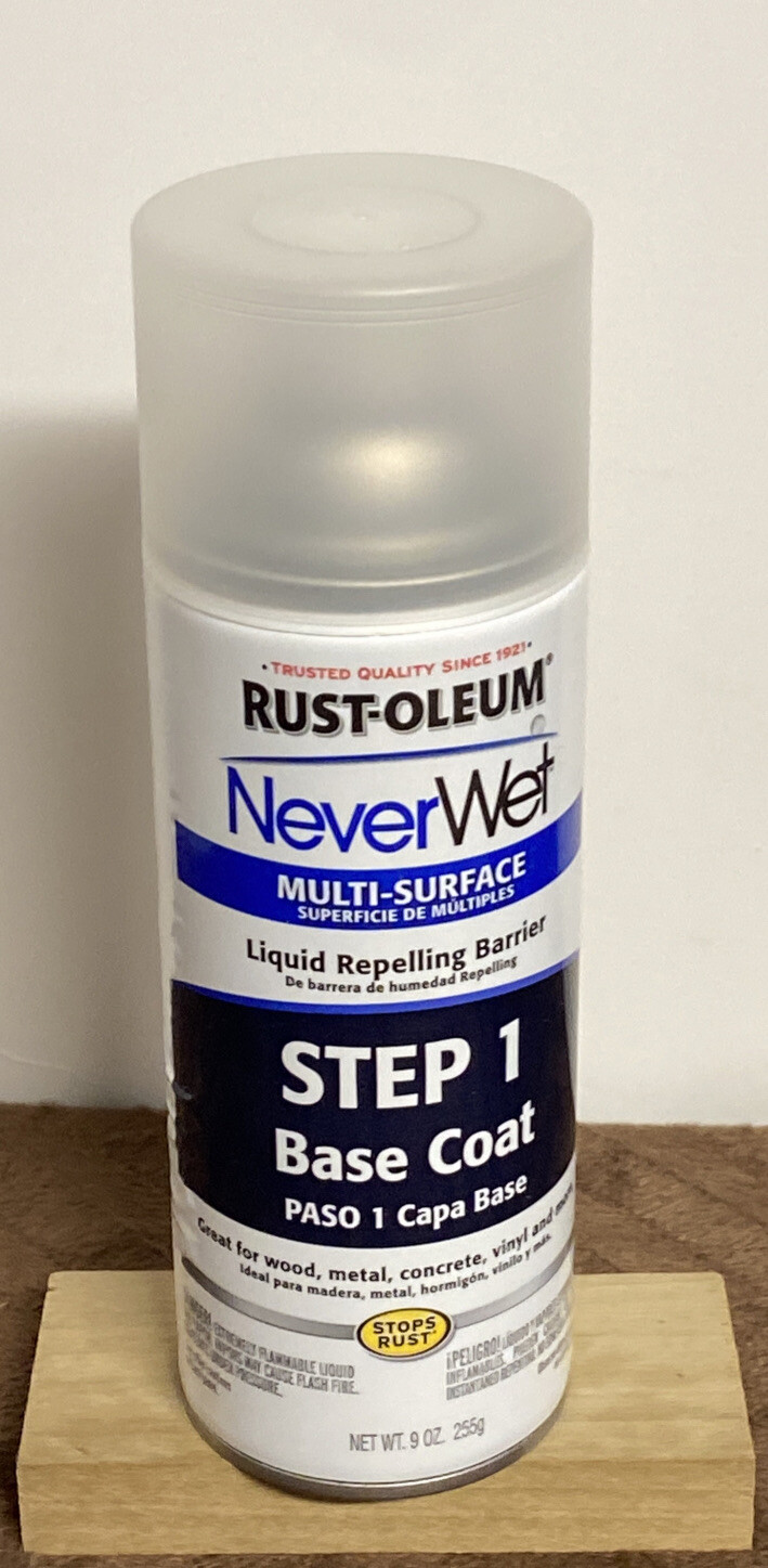 Rust-Oleum “NEVER WET” 2 Step Spray Kit WATERPROOF – Liquid￼ Repelling – 18 Oz