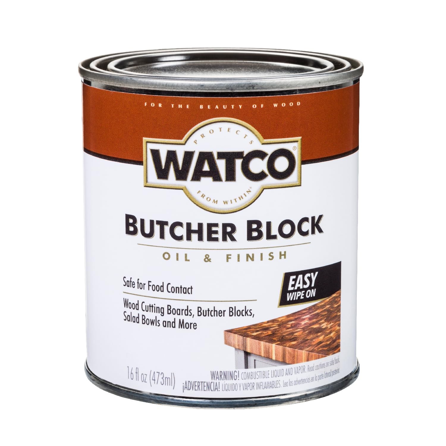 Butcher Block Oil & Finish | Safe For Food Contact | Easy Wipe‑On Application…