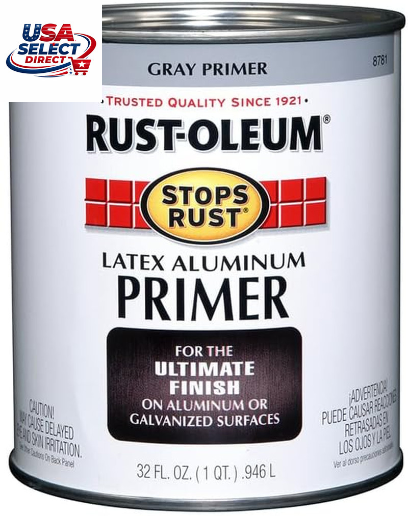 Stops Rust Flat Aluminum Primer Pack of 2 – Durable Protective Coating