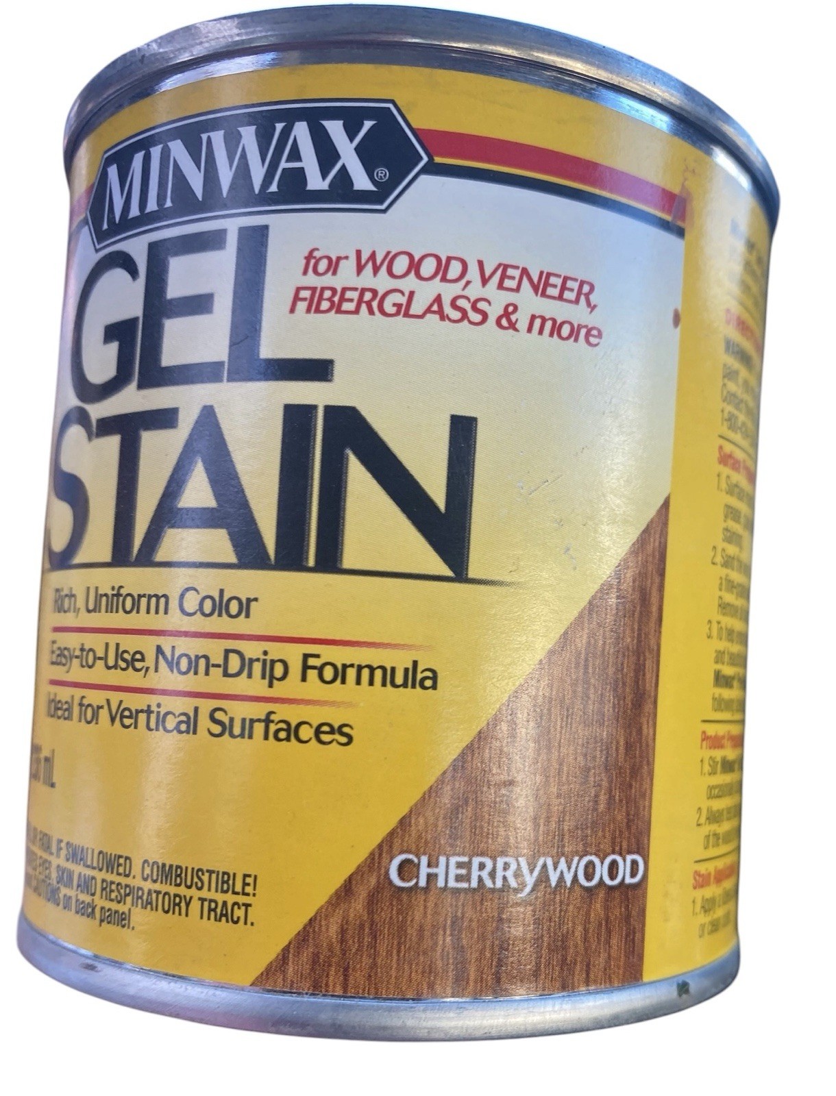 Minwax Gel Stain Cherrywood 8 fl oz 1/2 Pint Pt Interior Discontinued Weathered