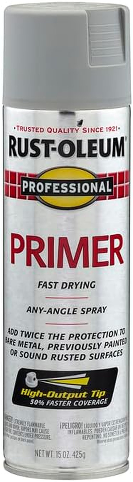 Rust Oleum Professional Primer Spray 15 Ounce Pack Of 6 Gray Paint For Metal …