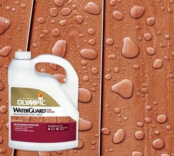 Olympic WaterGuard 1 gal Sequoia Red Semi-Transparent Exterior Stain & Sealer OH