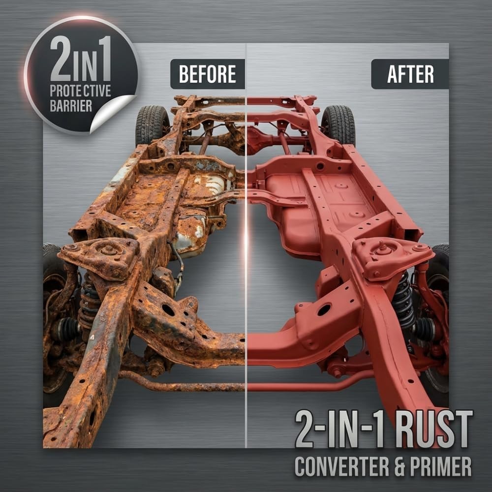 Water-Based Rust Converter & Primer – Non-Toxic, Low VOC, Works on Damp Surfaces