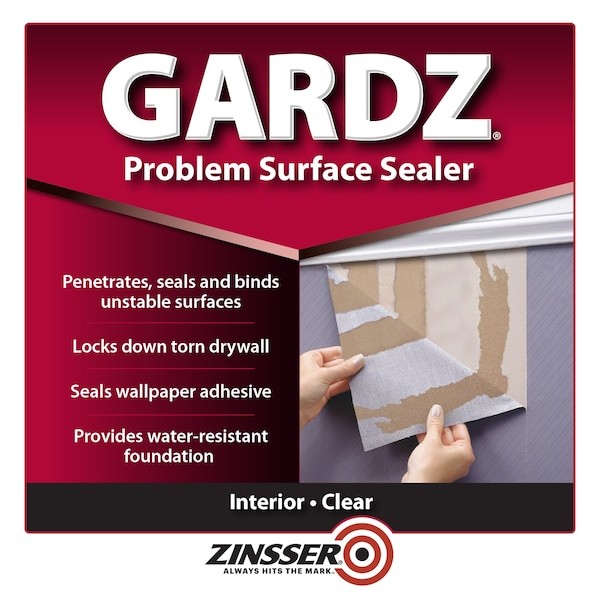 Zinsser 2301 Zinsser Gardz Problem Surface Sealer, Matte, Clear, 1 Gal