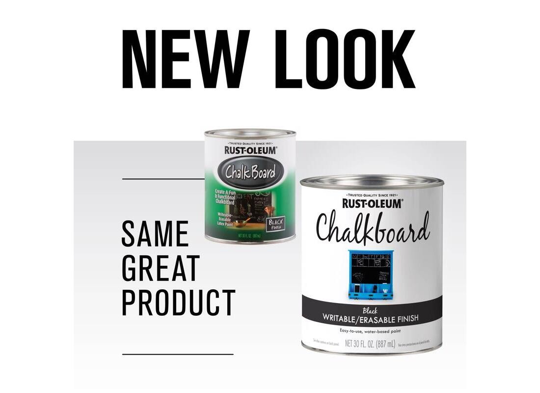 Rust-Oleum 206540 SPECIALTY Chalkboard Paint Black, Mild, Black, Can, 30 oz
