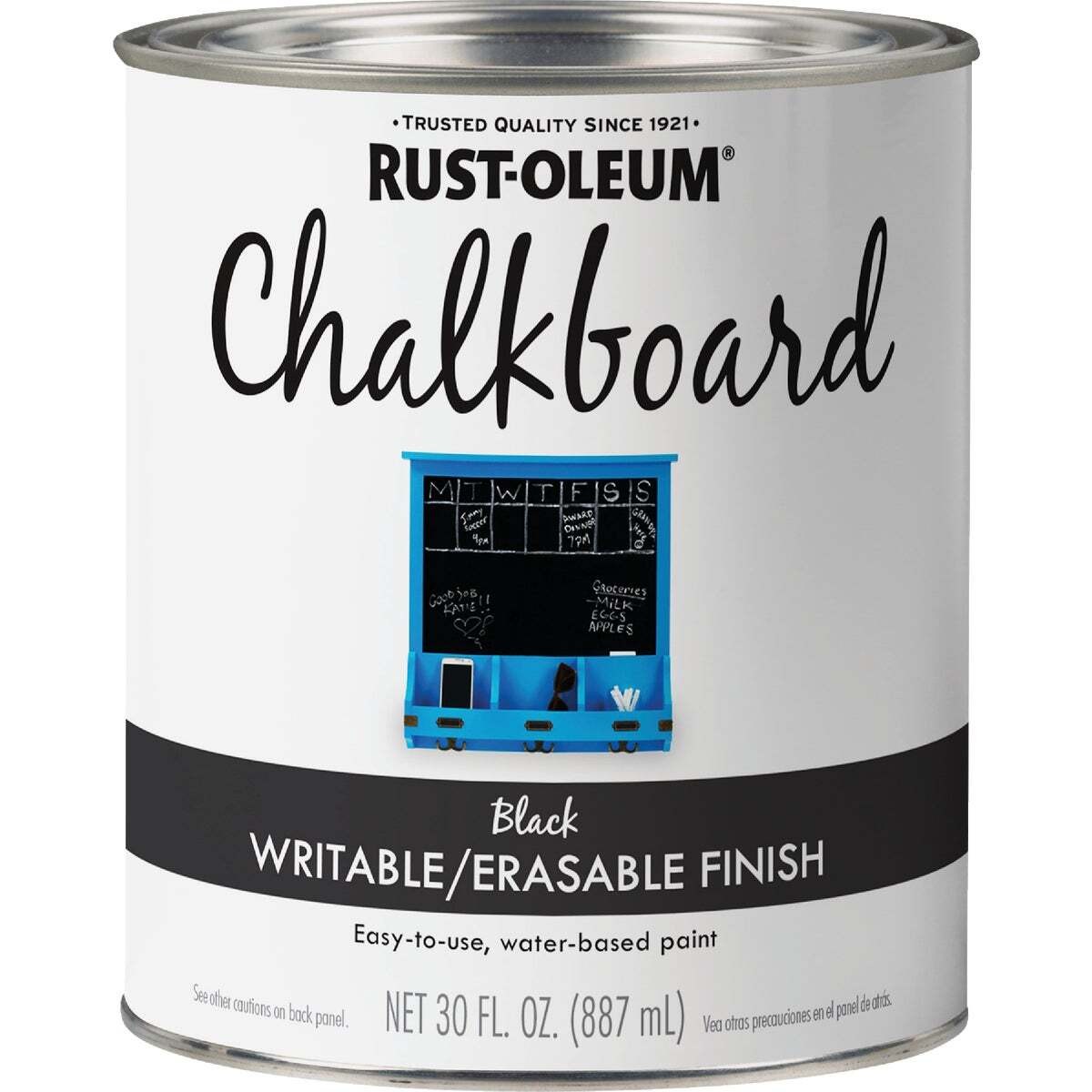 Rust-Oleum 206540 SPECIALTY Chalkboard Paint Black, Mild, Black, Can, 30 oz