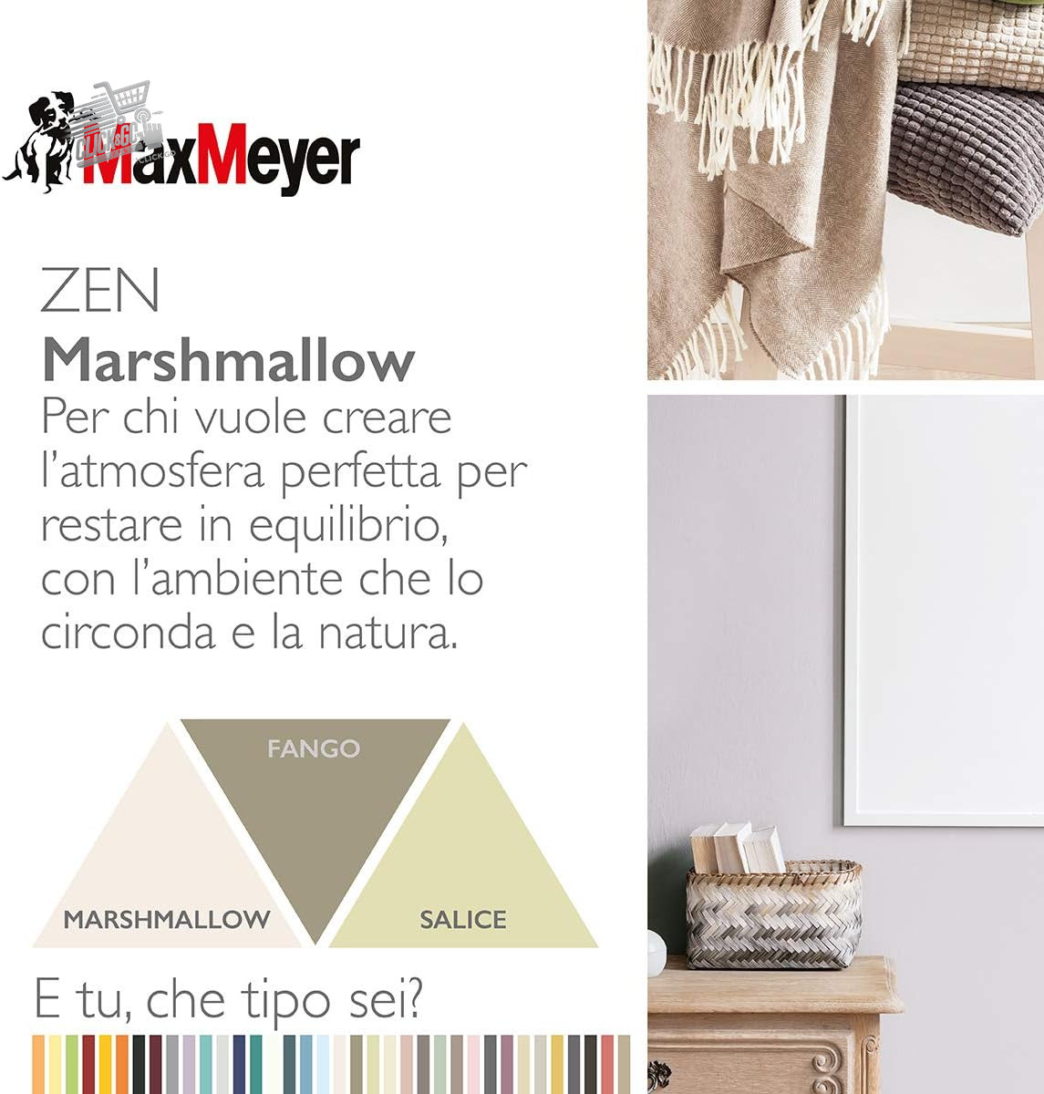 Marshmellow Super Washable Paint 0.75L Matte Colorful Interior Hydropaint