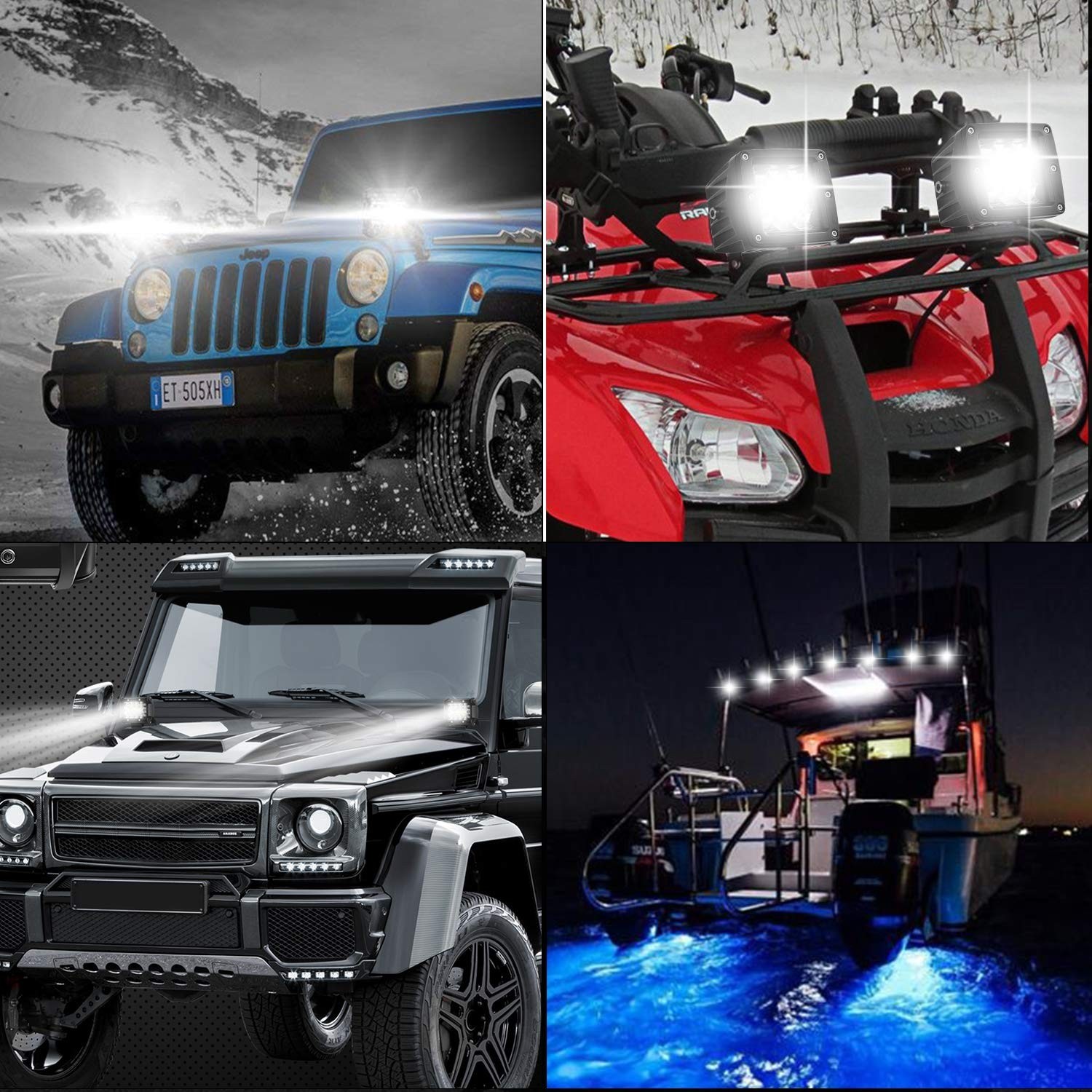 3 Inch LED Cube Light Bar 36W Spot Flood Combo Off Road Lights for Truck Pick…