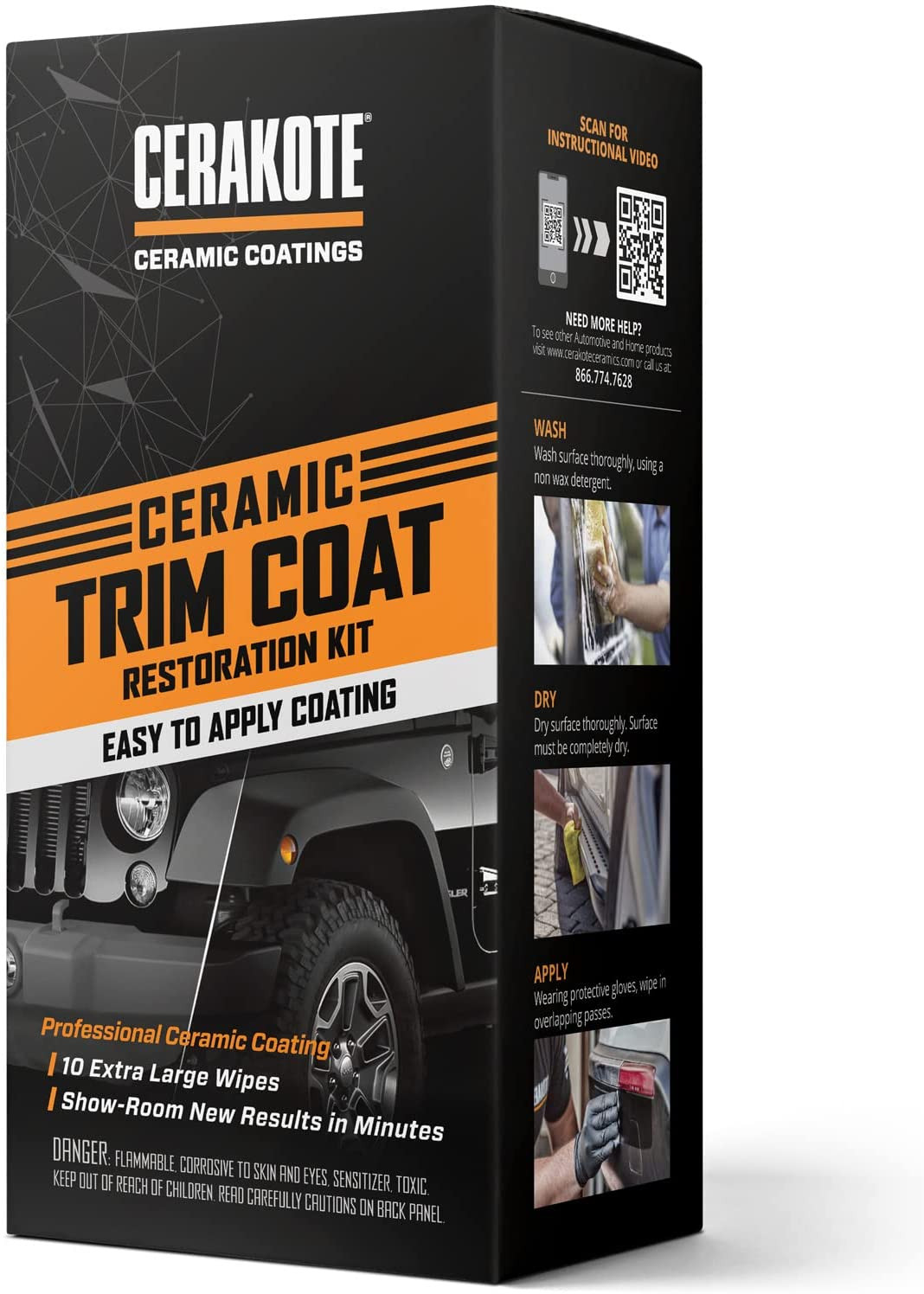 Ceramic Trim Coat Kit Plastic Trim Restorer Ceramic Coating Black Trim Restorati