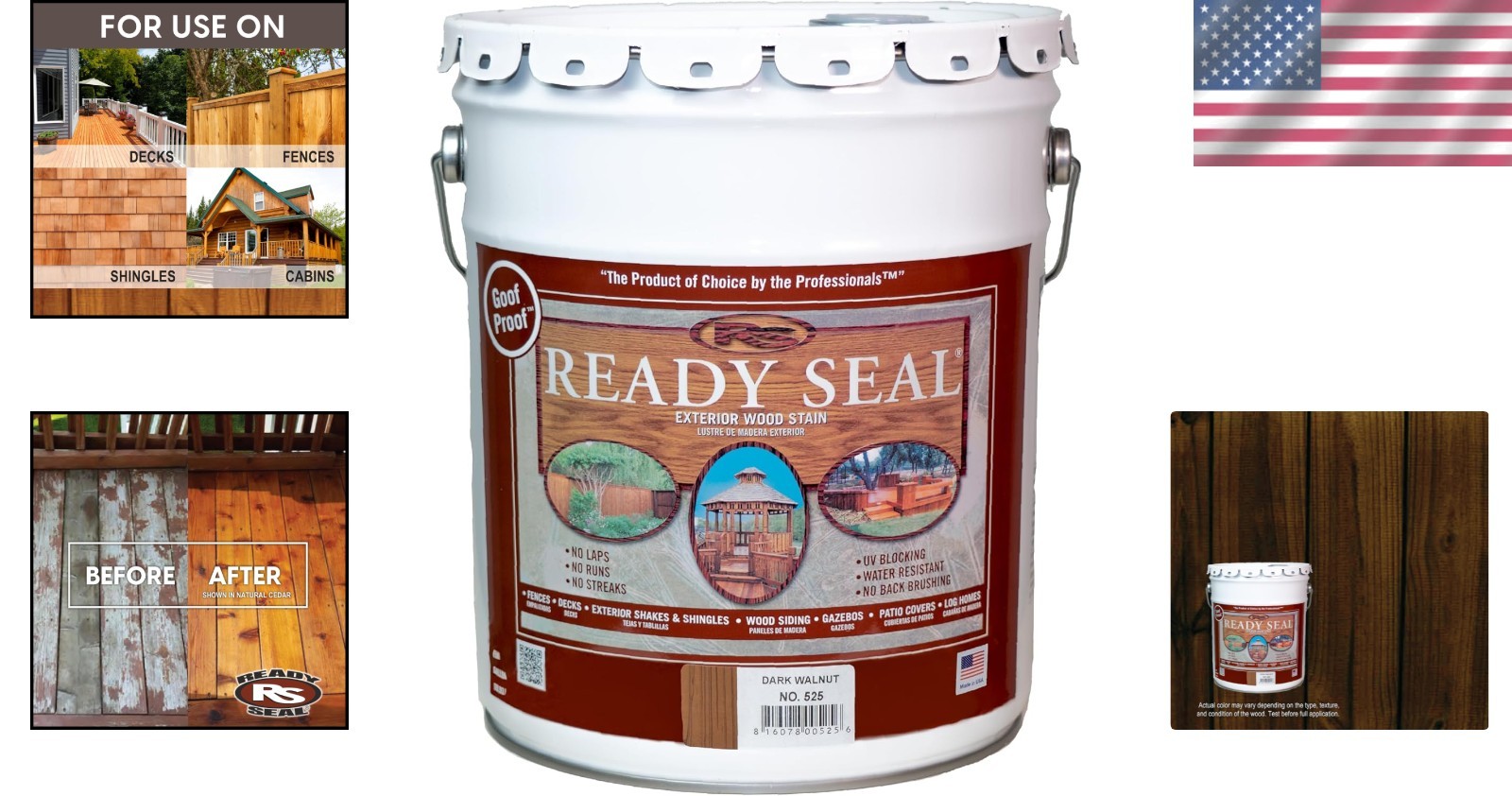 Easy Application Wood Sealer, Dark Walnut, 5 Gallon