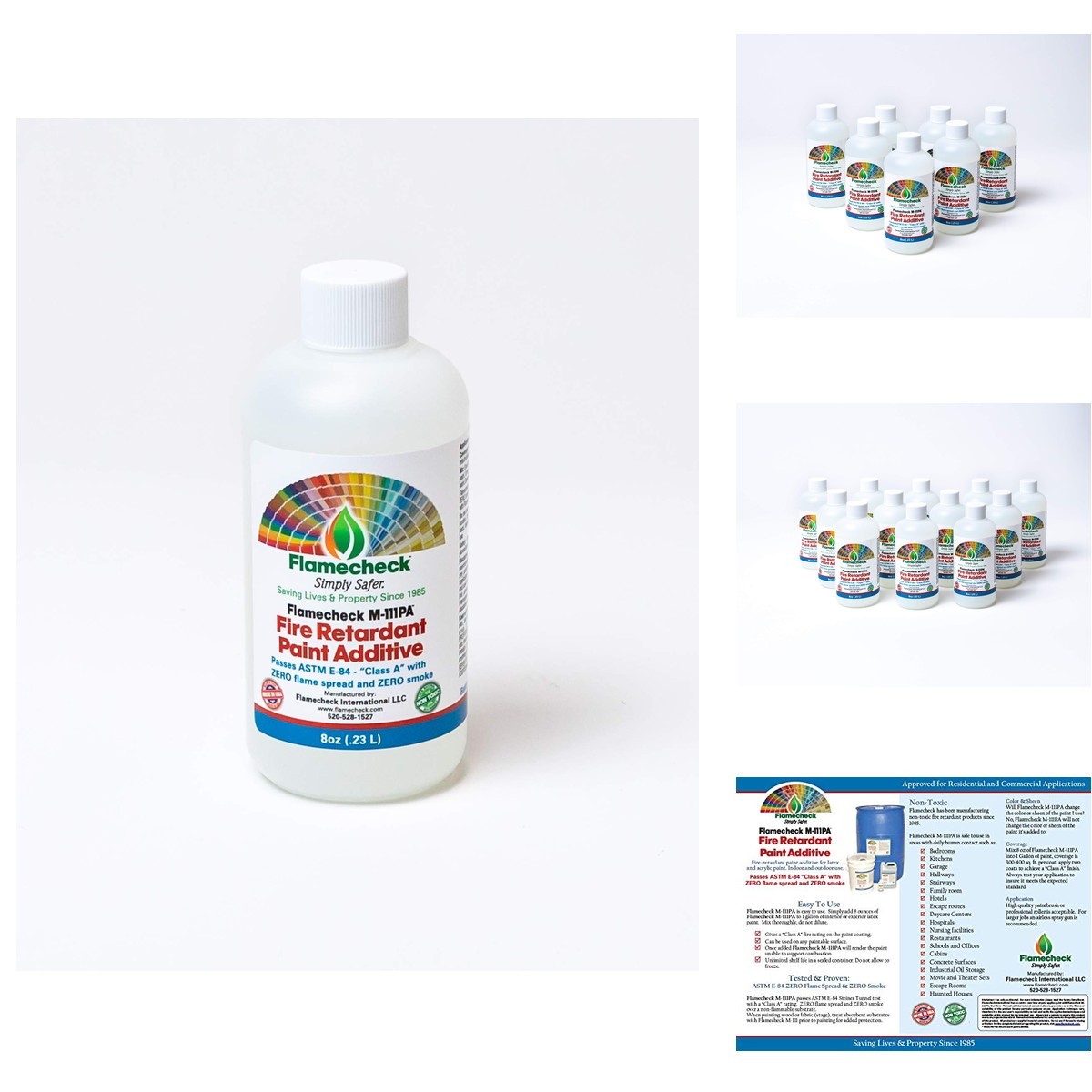 Flamecheck M-111PA Fire Retardant Paint Additive (8 Ounce) Mix 8 Ounes 1 US