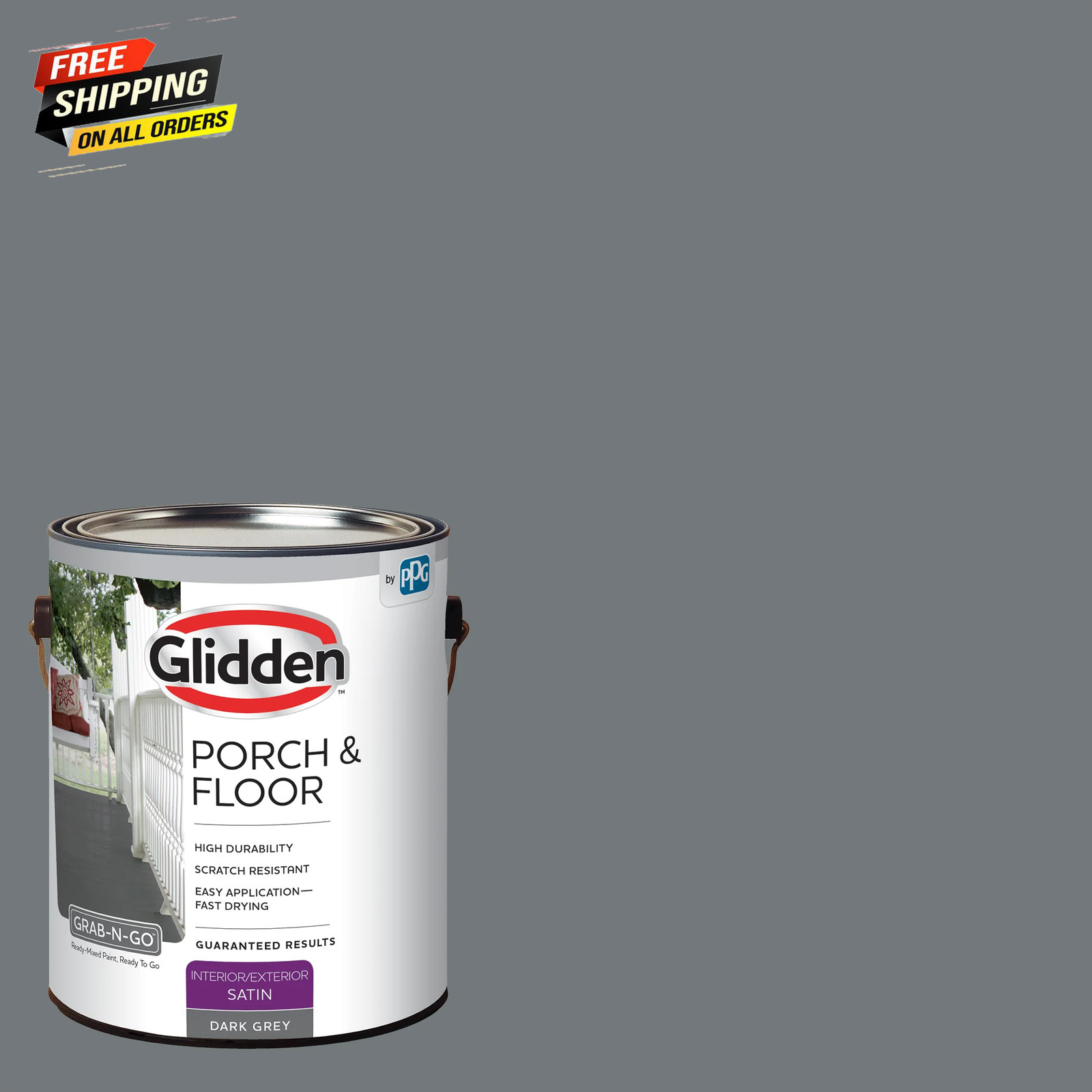 Porch & Floor 1 Gal. Dark Gray Satin Interior/Exterior Paint with Primer ✌️👍