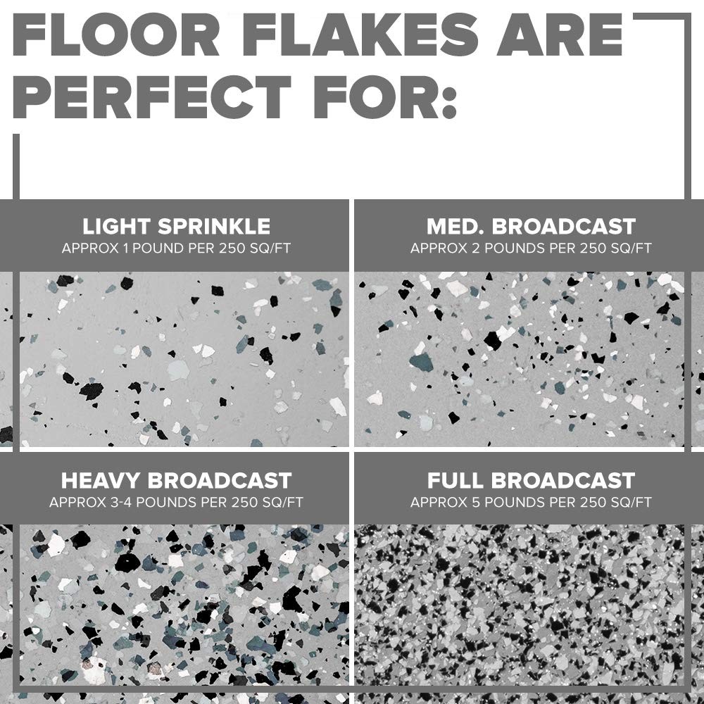 Decorative Floor Flakes, 12 oz, Red