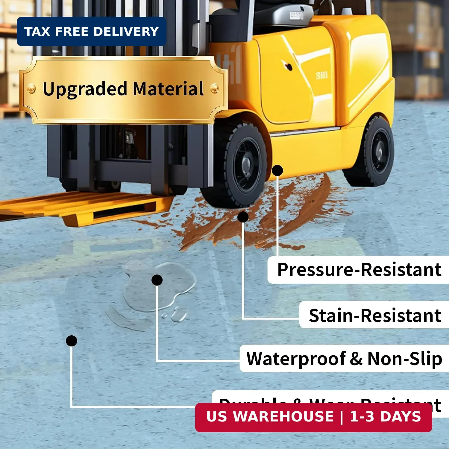 Epoxy Colored Sand Floor Paint, High-Gloss Self-Leveling 35oz (1KG), Blue | Epox