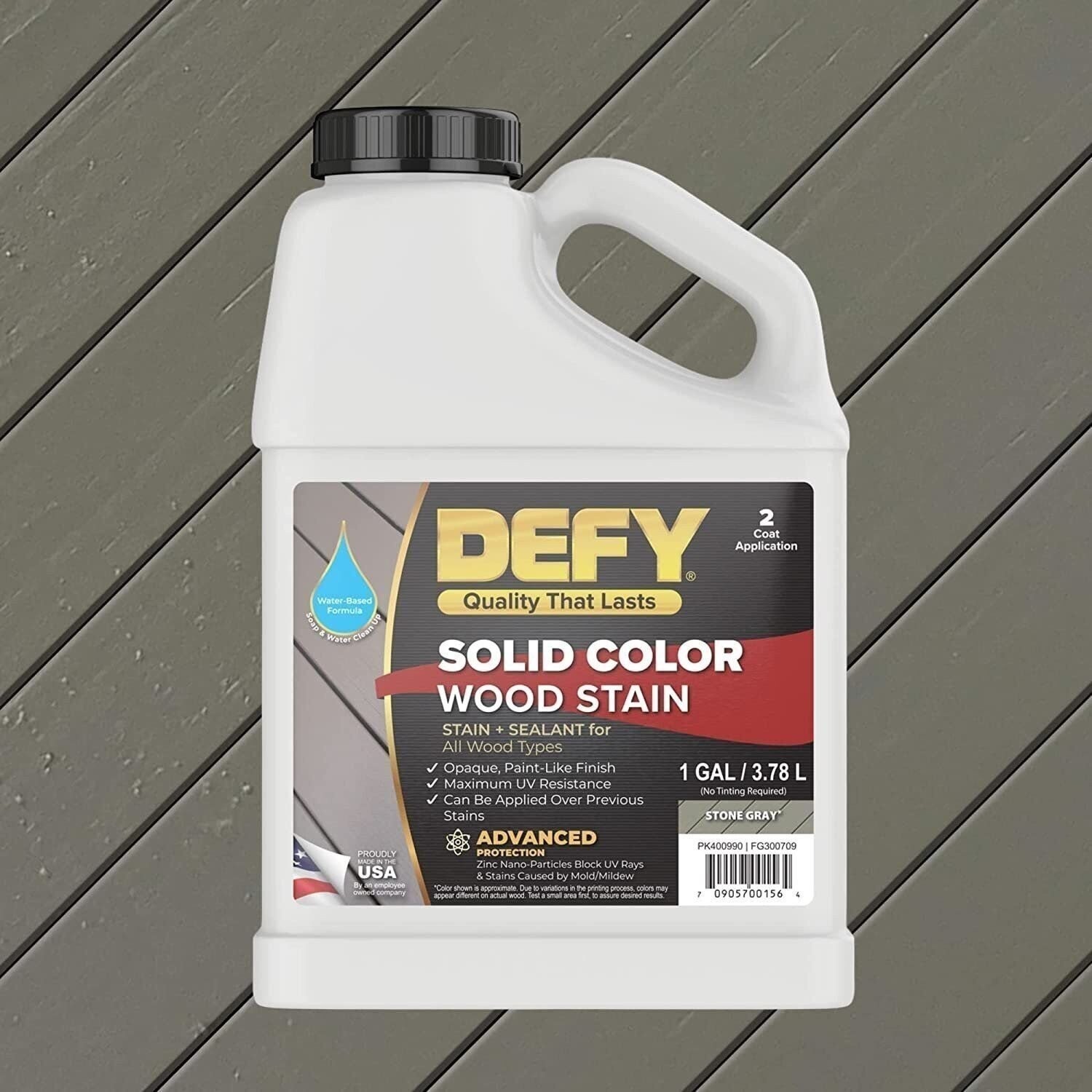 DEFY Solid Color Wood Stain Sealer – Deck Paint and Sealer for Decks, Fences,…