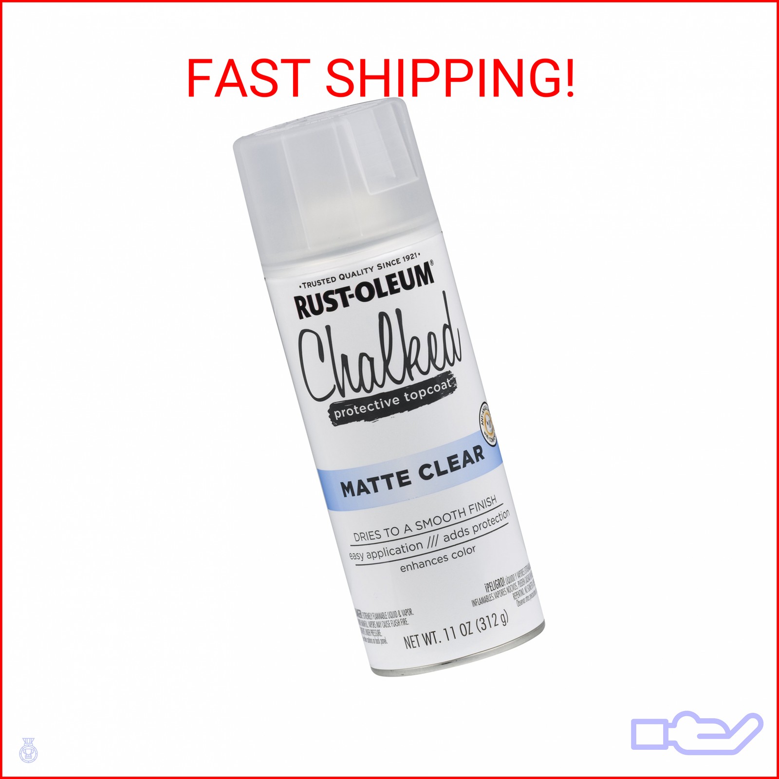 Rust-Oleum Matte Clear Chalked All-in-One Ultra Matte Spray Paint | One Coat Cov