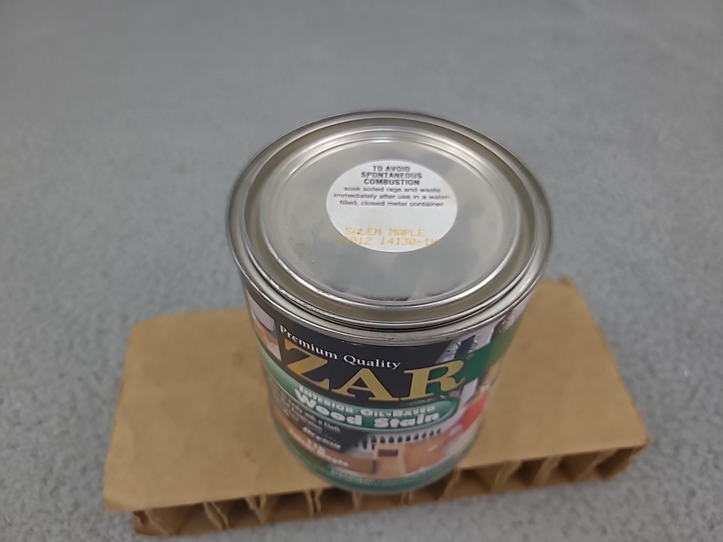 Quart Can ZAR 110 SALEM MAPLE Oil Based Interior Wood Stain