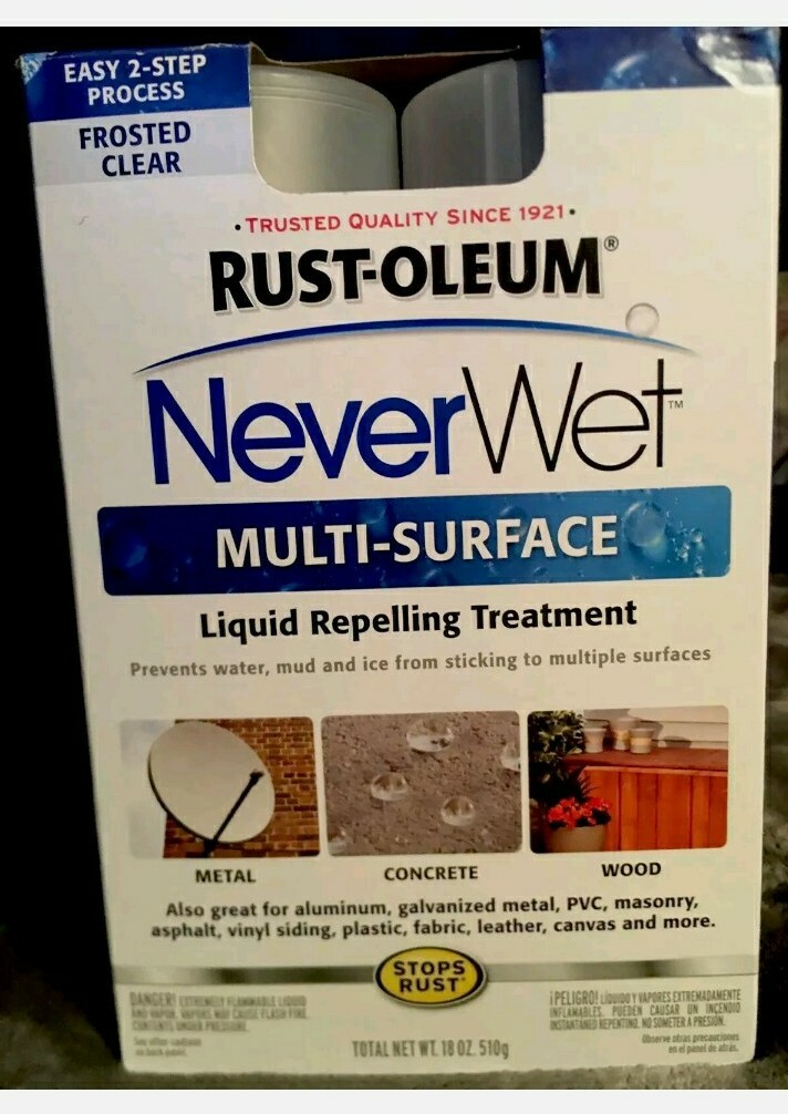2 kits RustOleum NeverWet Multi-Surface liquid repelling treatment NeverWet 18oz