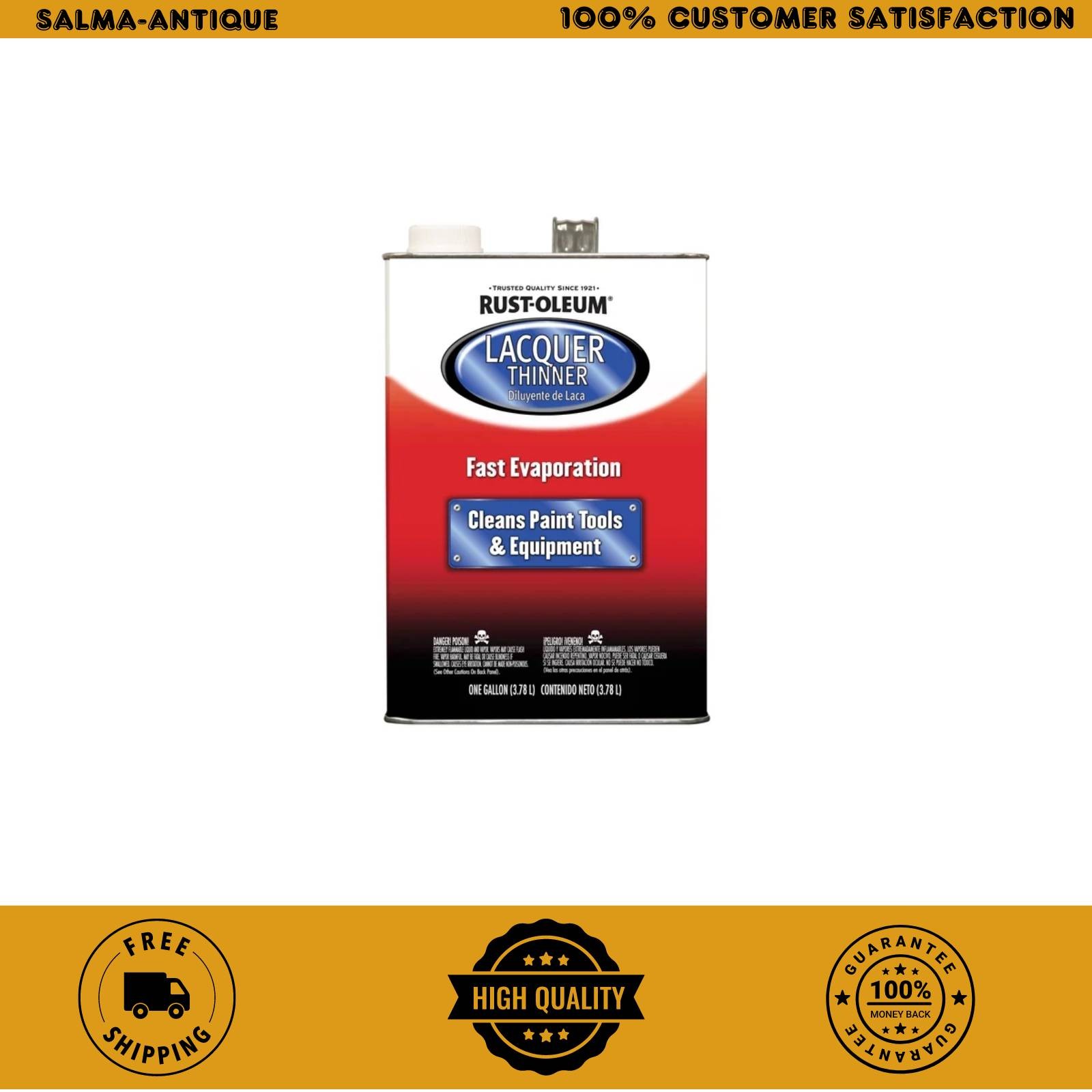 Rust-Oleum Professional Low VOC Lacquer Thinner Clear 1 Gallon Automotive Paint