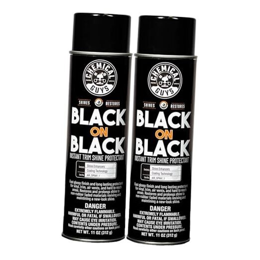 Black On Black Trim Shine – 2 Pack,11 oz Each, Sprayable Dressing for Trim,