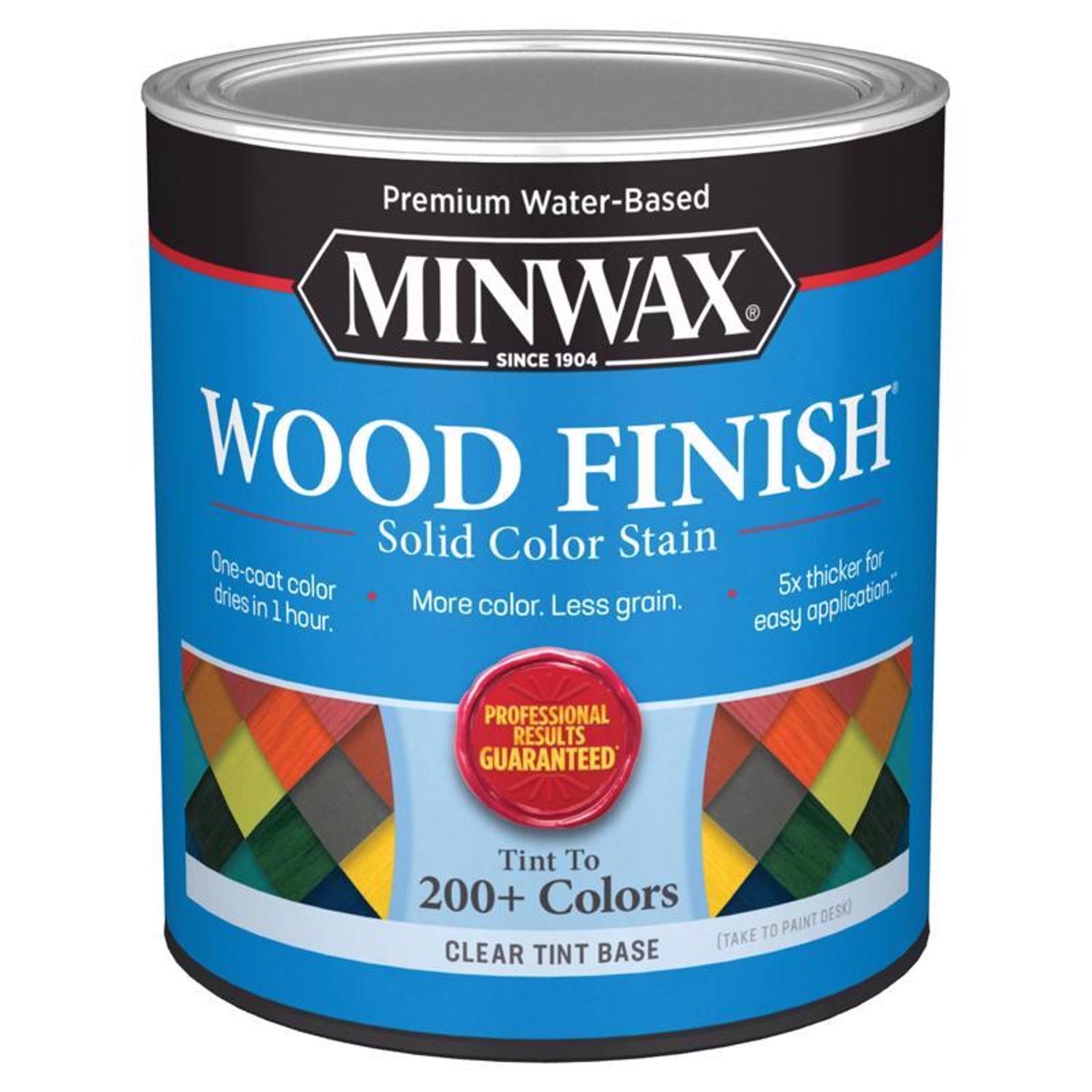 Minwax Solid Clear Tint Base WaterBased Penetrating Wood Finish 1 qt (Pack of 4)