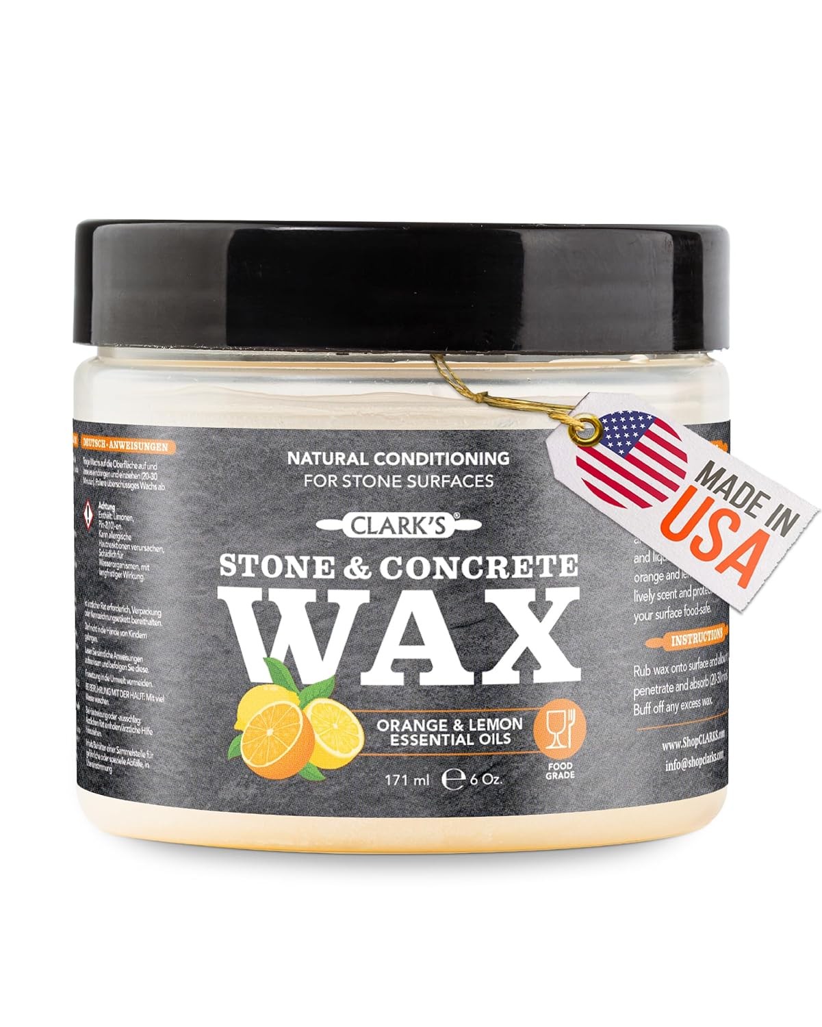 Stone and Concrete Wax with Orange and Lemon Extracts – Soapstone Sealer and