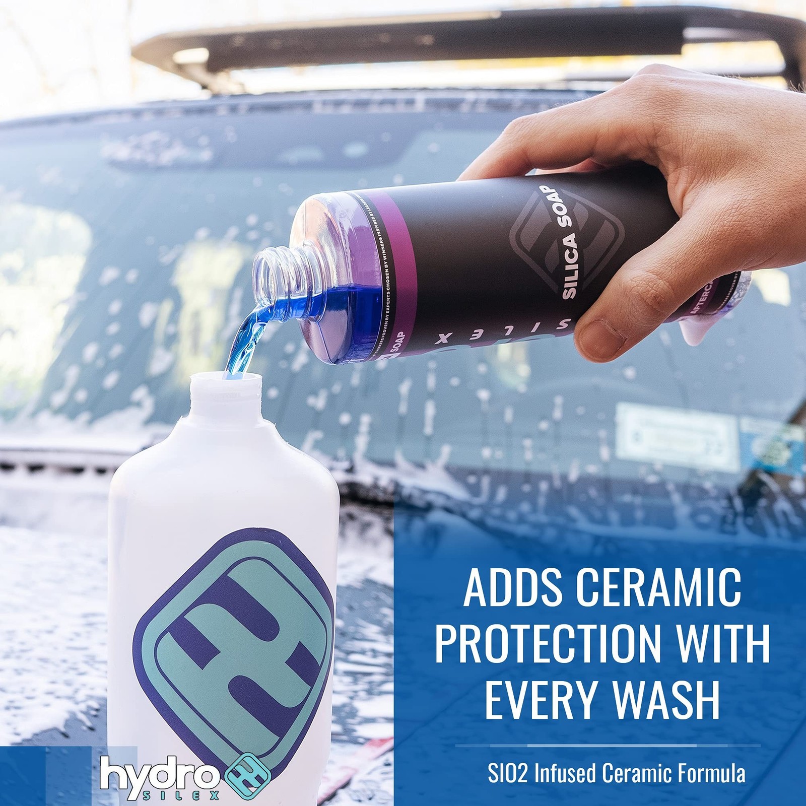 Ceramic High Foaming Silica Soap SIO2 Infused. Hydrophobic Coating Car Wash S…