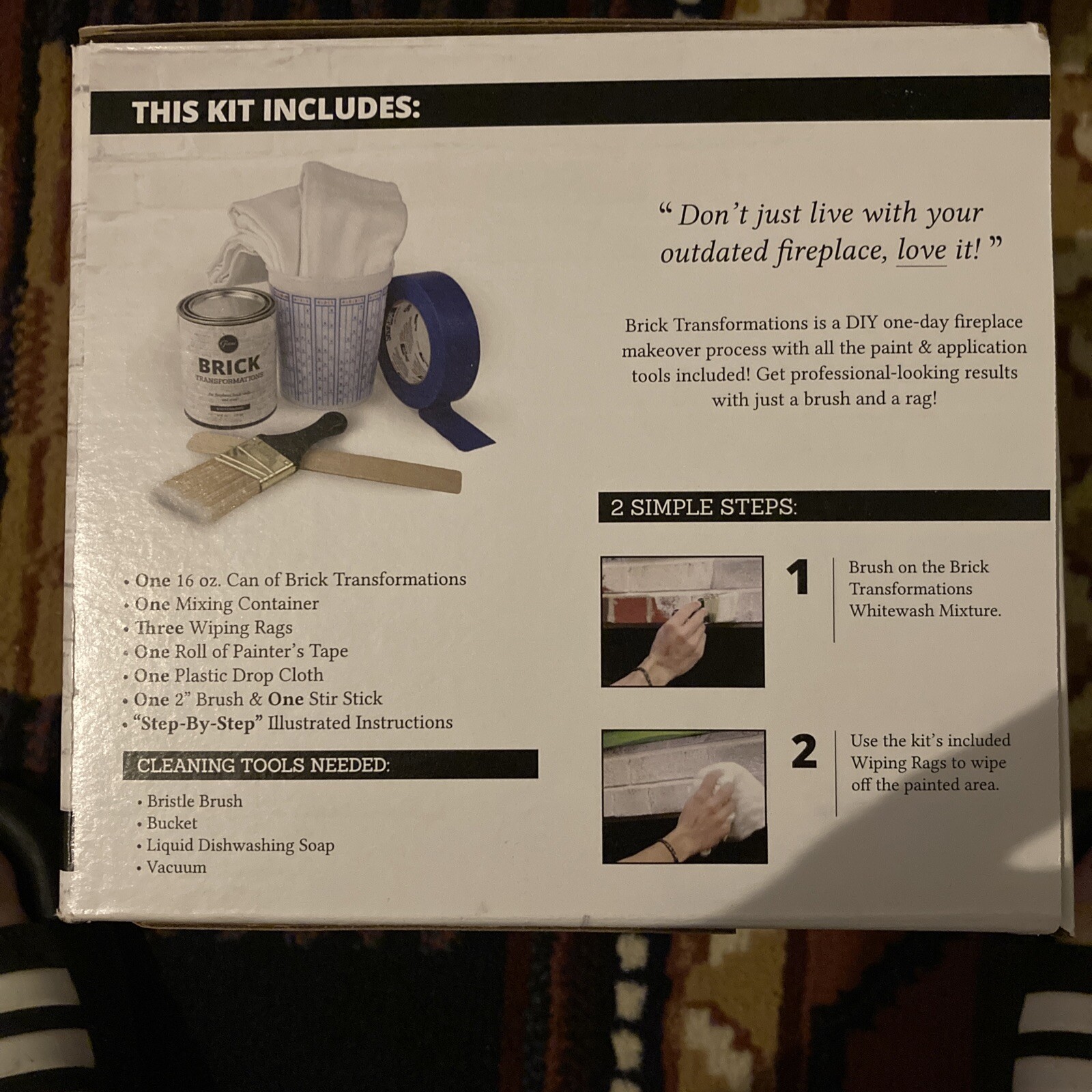 Giani Brick Transformations Kit- Whitewashed Open Box – NEW