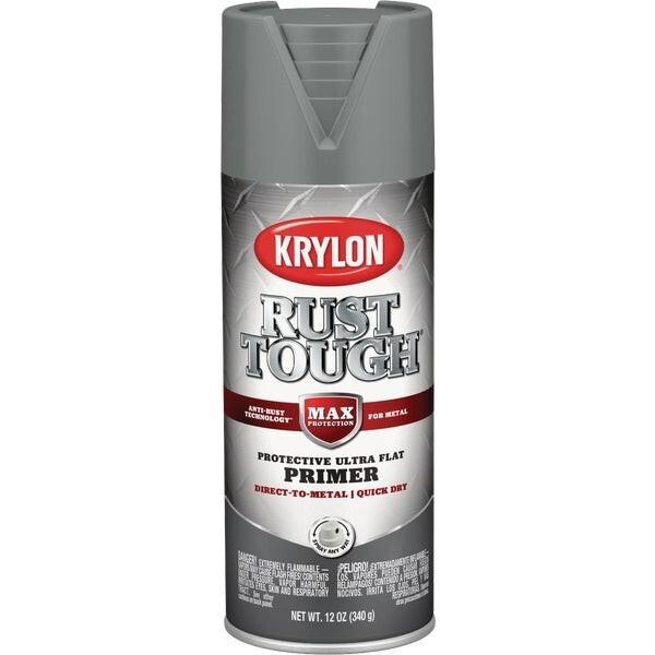 6-Krylon Rust Tough Gray 12 Oz. All-Purpose Spray Paint Primer Model: K09205008