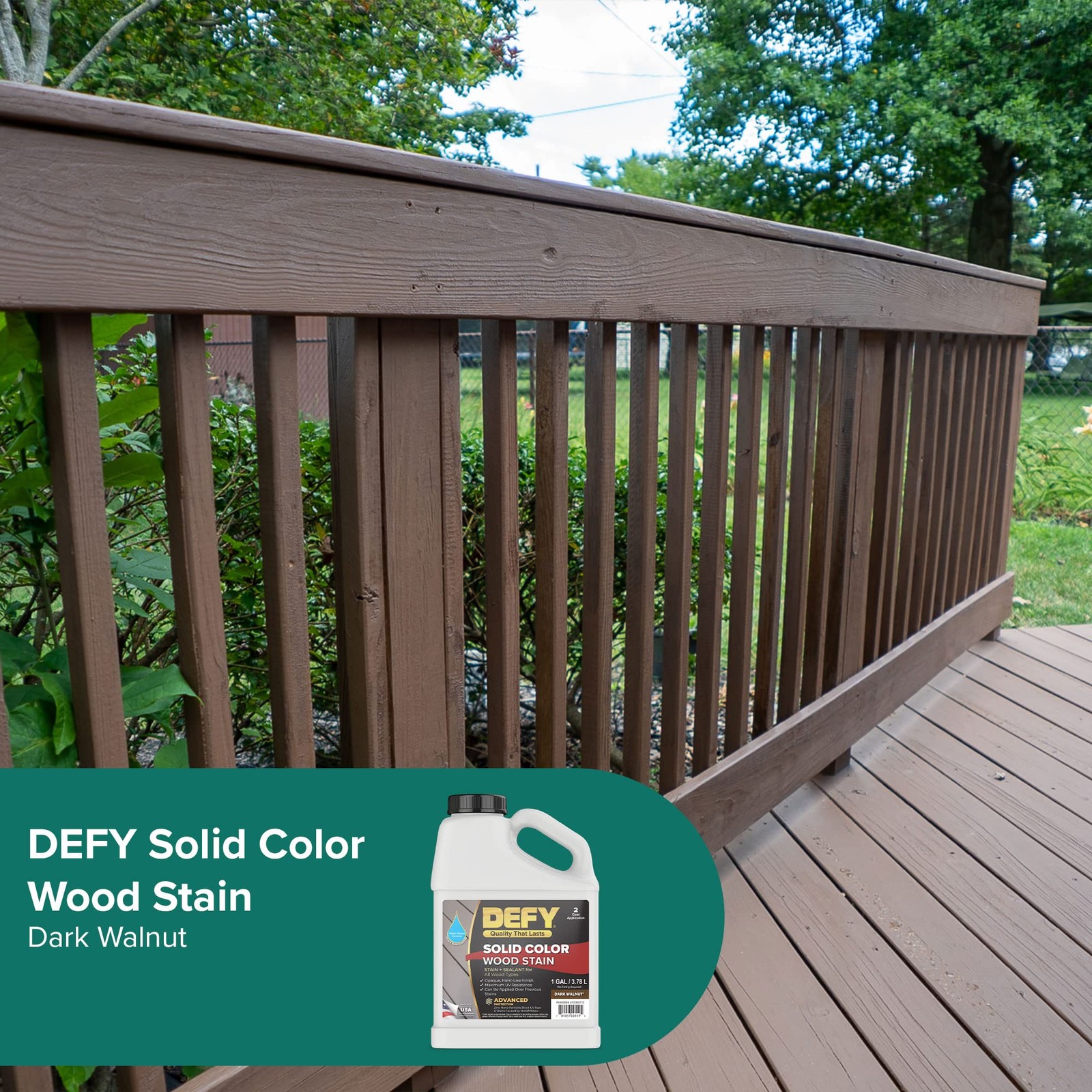 Solid Color Wood Stain DW-Solid – UV Resistant, Opaque, Exterior Deck & Fence…