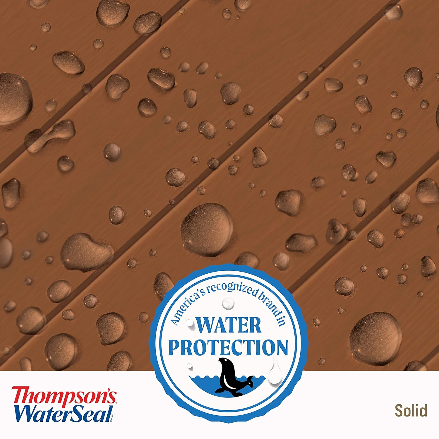 Thompson’S Waterseal Solid Color Waterproofing Wood Stain and Sealer, Chestnut B