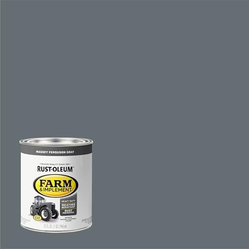Rust-Oleum 280157 Farm & Implement Enamel Paint, Quart, Massey Ferguson Gray, (P
