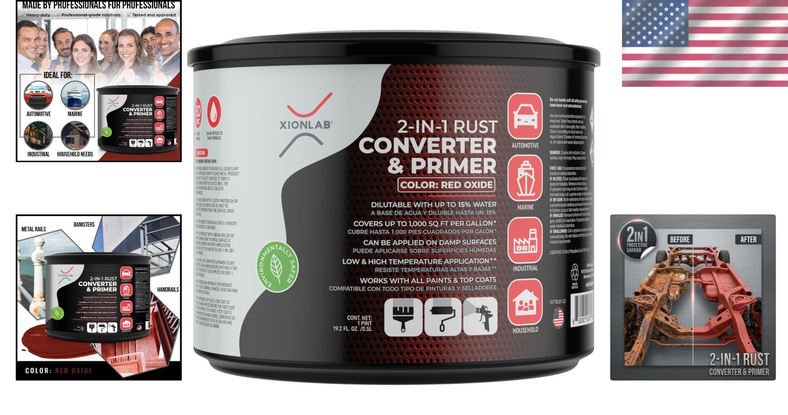 Water-Based Rust Converter & Primer – Non-Toxic, Low VOC, Works on Damp Surfaces